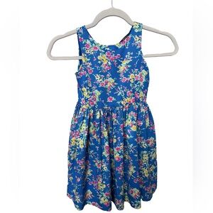 Girls Polo by Ralph Lauren Blue Floral Sleeveless Sundress 5